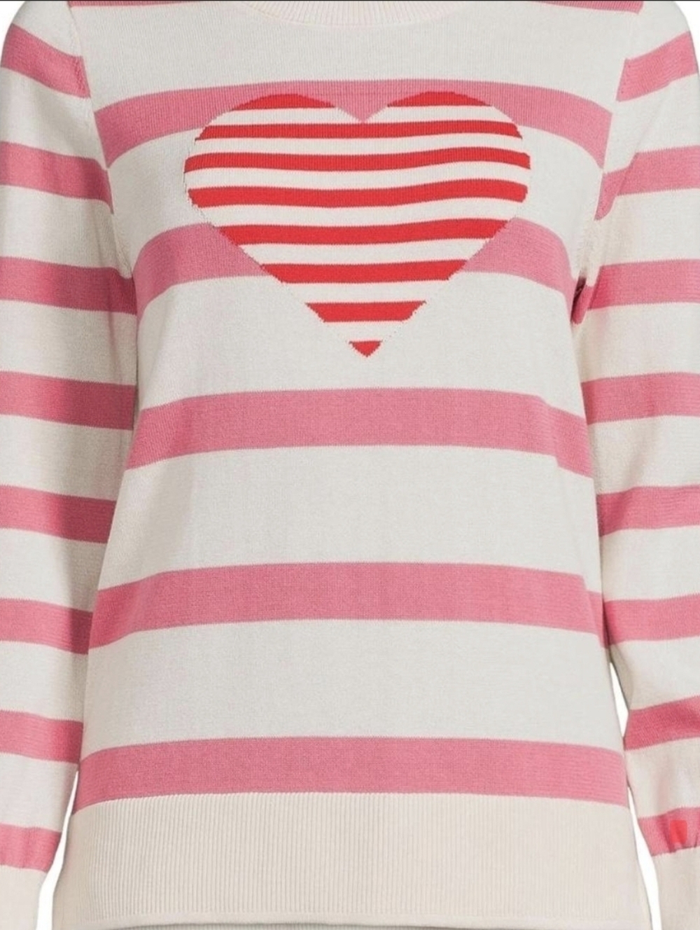 Striped Heart Sweater